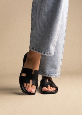 TFP - TFP Σανδάλια Wide Cut Out Strap - I30 - Μαύρο Ματ
