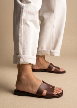TFP - TFP Σανδάλια Wide Cut Out Strap - I30 - Brown Matte