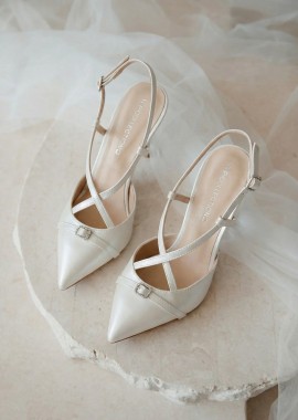 TFP - TFP Μυτερές γόβες slingback - 996 (πέρλα) - Λευκό Πέρλα