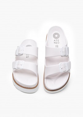 ATENEO Παντόφλες Flatform - 102 - Λευκό