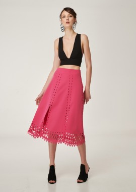 Cutcuutur - Midi Skirt In Fuchsia