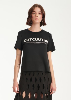 Cutcuutur - Logo T-Shirt In Black
