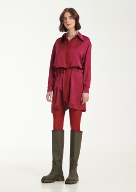 Cutcuutur - Shirtdress In Grenat