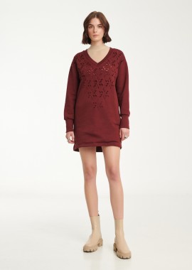 Sweater Dress In Burgundy