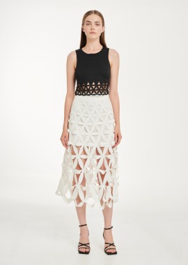 Cutcuutur - Midi Skirt in White
