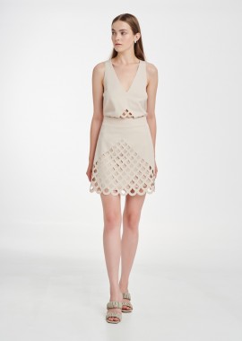 Mini Skirt in Beige