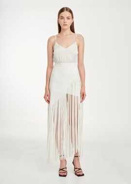 Cutcuutur - Maxi Wrap Skirt in White