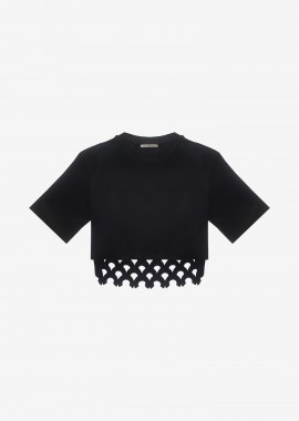 Cutcuutur - Bi-Layer T-Shirt in Black