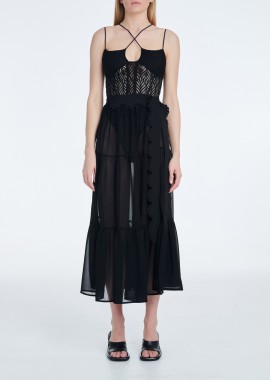 Cutcuutur - Sheer Cover-Up in Black