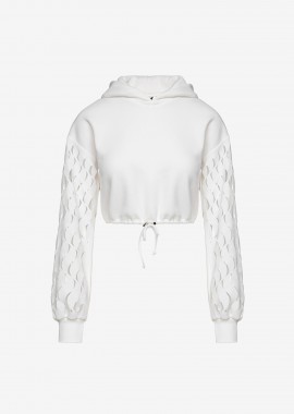 Cutcuutur - Cropped Hoodie in White