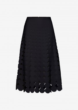 Cutcuutur - Midi A-Line Skirt in Black