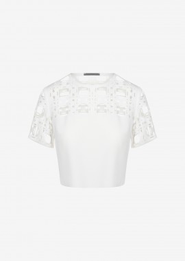 Cutcuutur - Cropped T-shirt in White