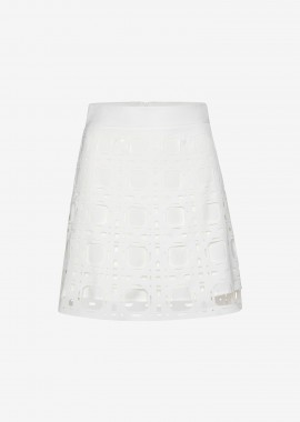 Mini A-Line Skirt in White