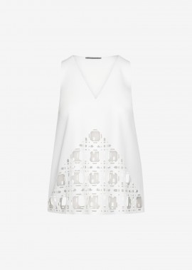 Cutcuutur - A-Line Tank Top in White