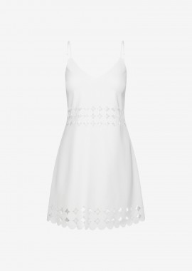 Cutcuutur - Mini A-Line Dress in White
