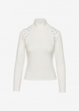 Cutcuutur - Turtleneck Sweater in White