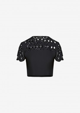 Cutcuutur - Cropped T-shirt in Black