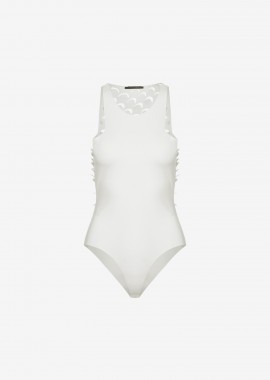 Cutcuutur - Sleeveless Bodysuit in White