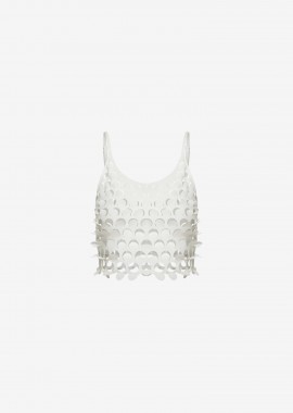 Cutcuutur - Cropped Camisole in White