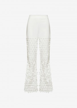 Cutcuutur - Flared Pants in White