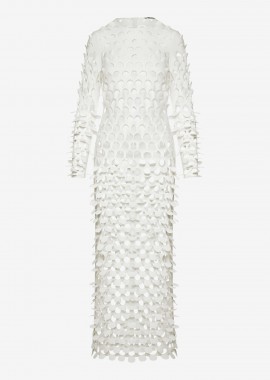 Cutcuutur - Long Sleeved Column Dress in White