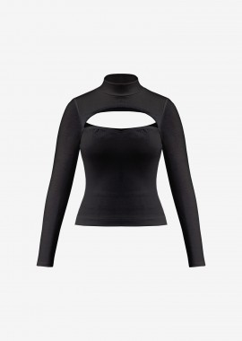 Sweater With Cut-outs in Black
