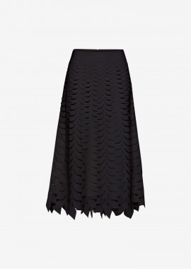 Cutcuutur - Midi A-Line Skirt in Black