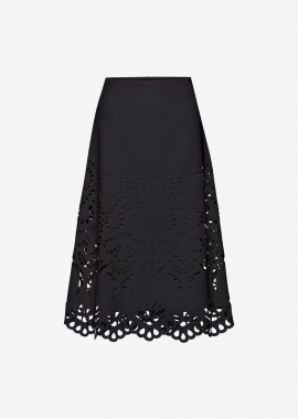 Cutcuutur - Midi A-Line Skirt in Black