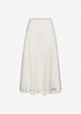 Cutcuutur - Midi Cloche Skirt in White