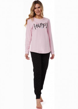 Minerva - ΓΥΝΑΙΚΕΙΑ ΠΥΤΖΑΜΑ ΧΕΙΜΕΡΙΝΗ HAPPY DREAMS SMILE ΡΟΖ 90-52037-154 Ροζ