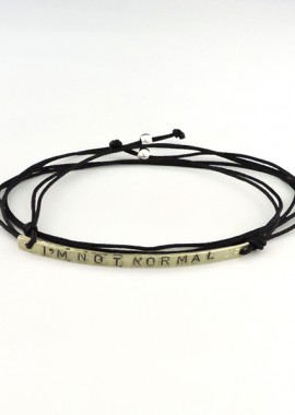 Quote Mini Wristlet 'I'M NOT NORMAL'