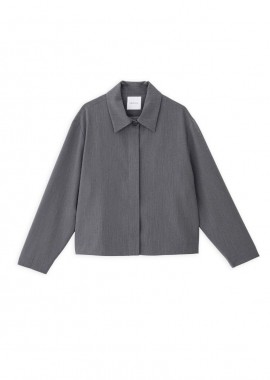 Philosophy - Philosophy T/R Cropped Jacket JK88157 Σκούρο Γκρί