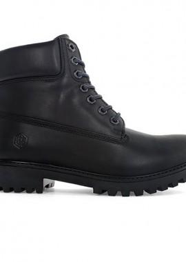 LUMBERJACK SM00101-034 B0100 CB001 BLACK LEATHER ΜΠΟΤΑΚΙ RIVER