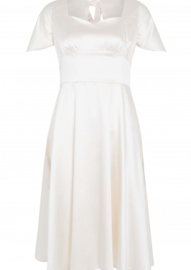 PerfectDress.gr - bridal satin vintage φόρεμα cape Bonny