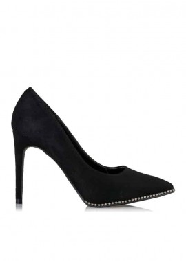 PerfectDress.gr - modern suedette γόβα Αmele black