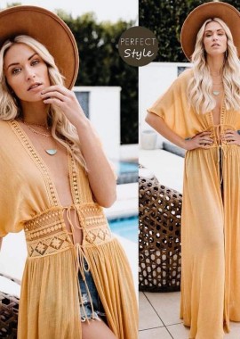 PerfectDress.gr - must have bohemian καφτάνι Beliz yellow