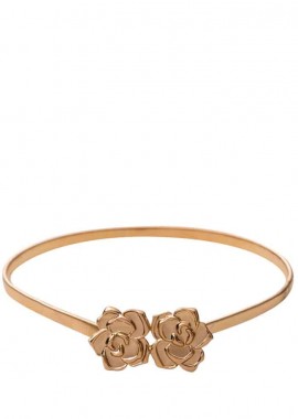 PerfectDress.gr - gold metal elastic roses ζώνη