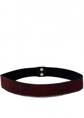 glamorous red strass ελαστική ζώνη Sylia