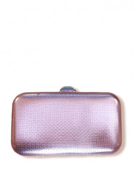 glam glossy rose gold τσαντάκι Kika