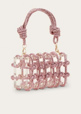 glamorous plexiglass strass clutch Karl