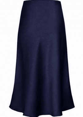 must have σατέν φούστα Julienne μπλε noir