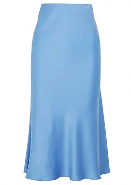 must have σατέν φούστα Julienne σιέλ