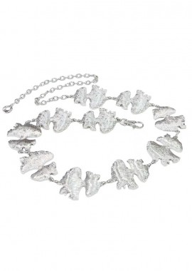 vintage μεταλλική ζώνη Abstract silver