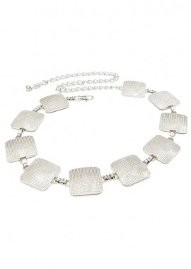 PerfectDress.gr - vintage μεταλλική ζώνη Quad silver