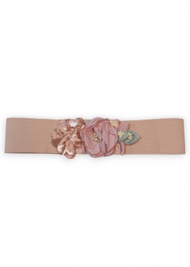 vintage ελαστική ζώνη 3d flowers Romance ροζ