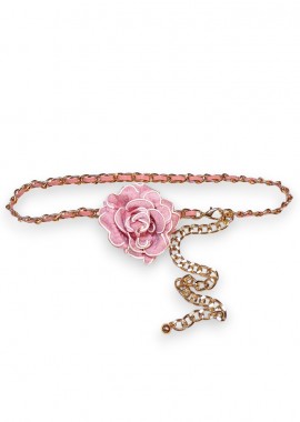 chic ζώνη αλυσίδα Flower chain ροζ