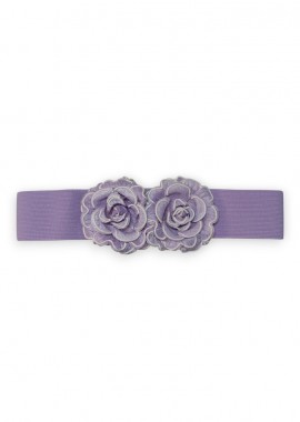 PerfectDress.gr - vintage ελαστική ζώνη Double Flower λιλά