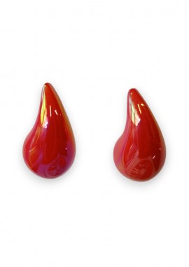 σκουλαρίκια coloured Drops κόκκινο
