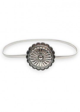 boho chic ελαστική ζώνη Amanda ασημί