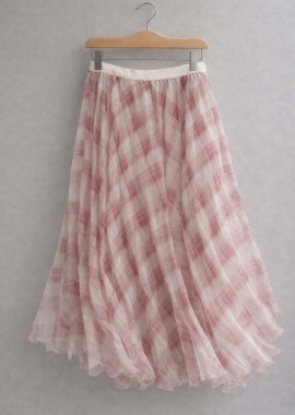 romantic καρώ organtine φούστα Gwen